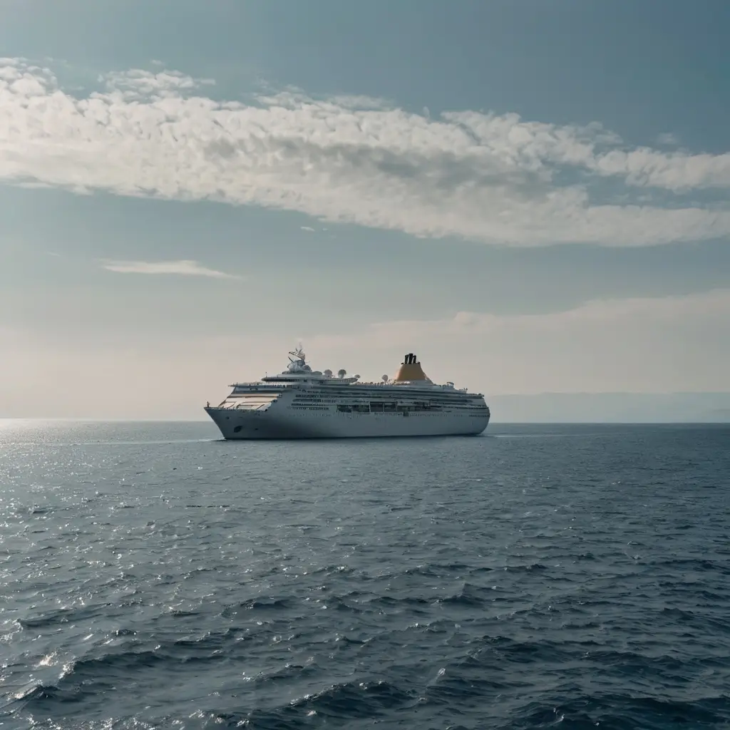 [:en]Passenger ship on a calm sea.[:]