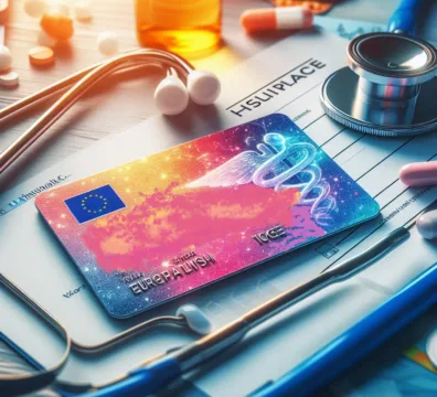 European Health Insurance Card.This is a visionary image made by AI