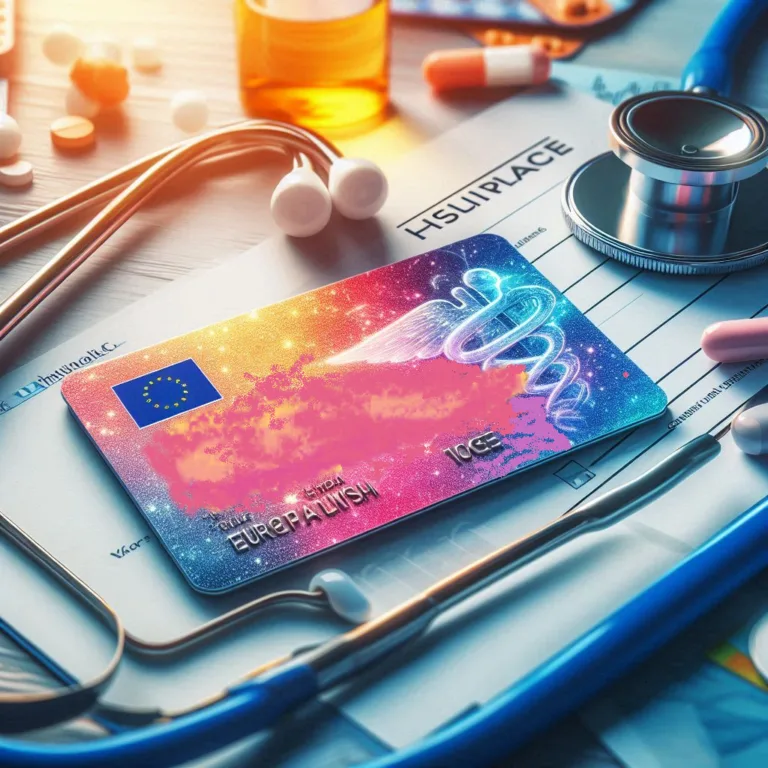 European Health Insurance Card.This is a visionary image made by AI