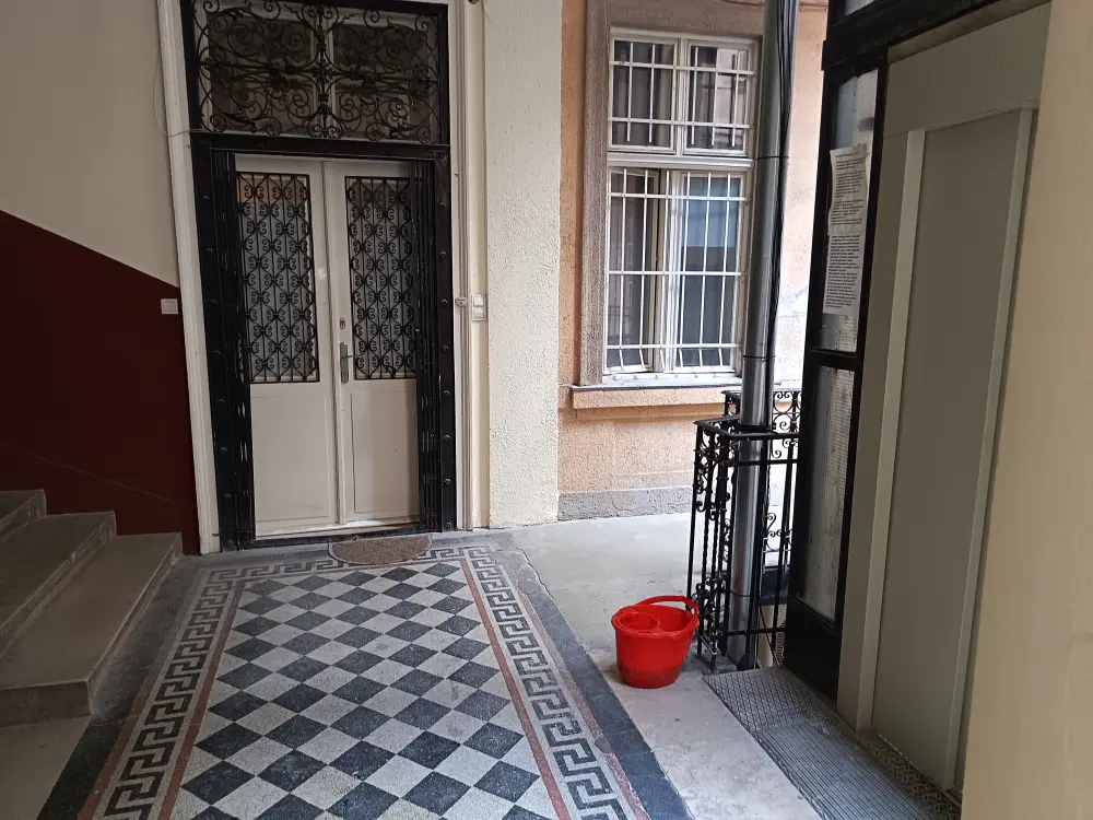 The room's door in the apartment building