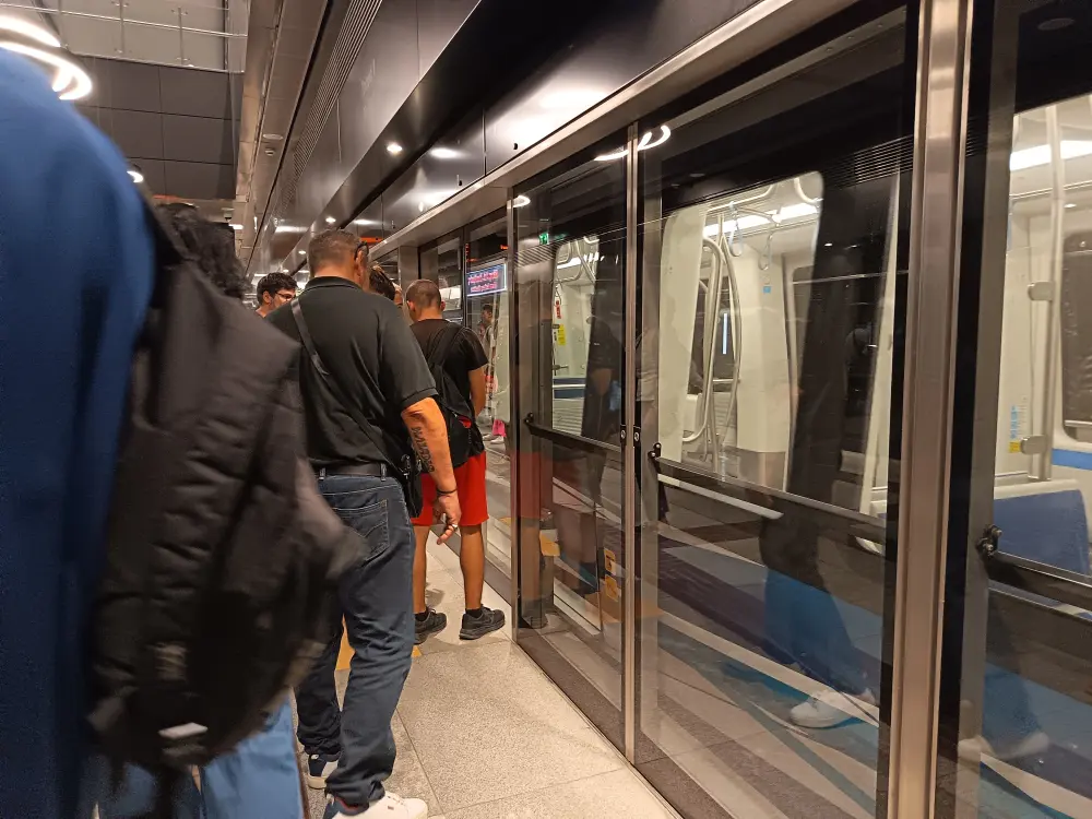 Thessaloniki metro station train platform