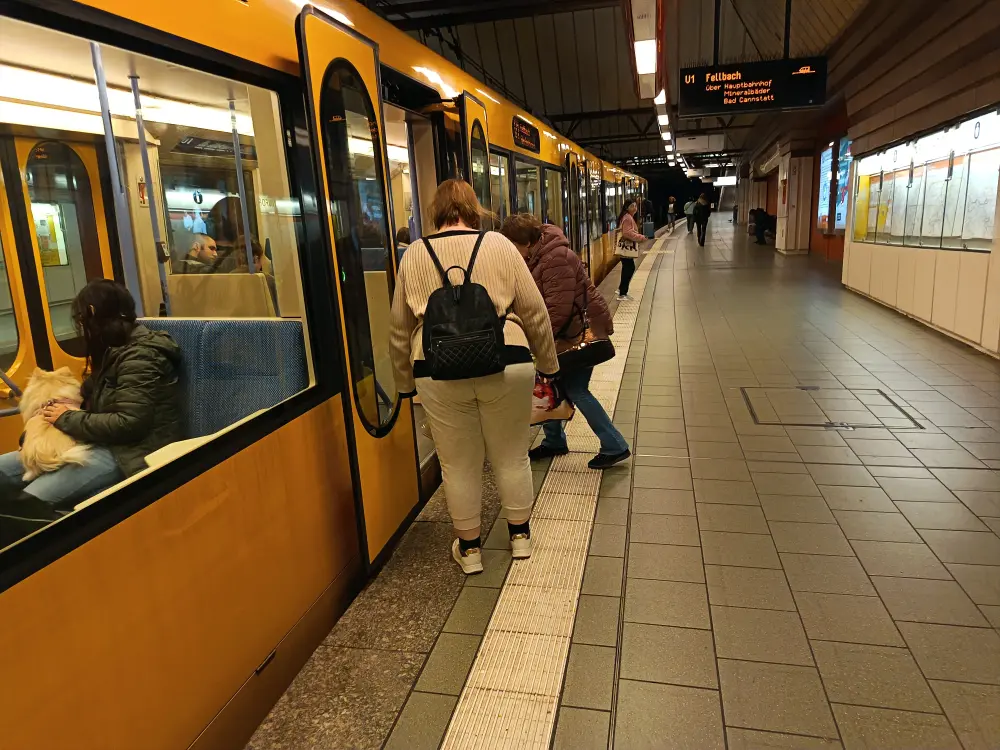 The subway is an important means of transportation in Stuttgart.