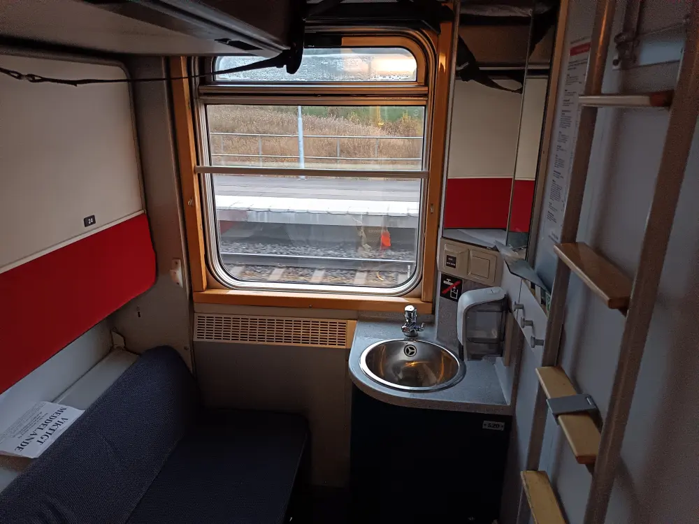 Sleeping car of the Swedish national railway company SJ