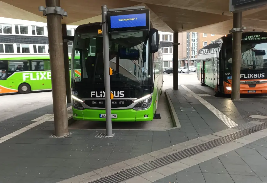 Flixbuses at the bus station