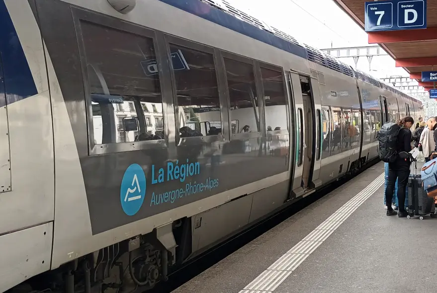 Train at Geneva railway station