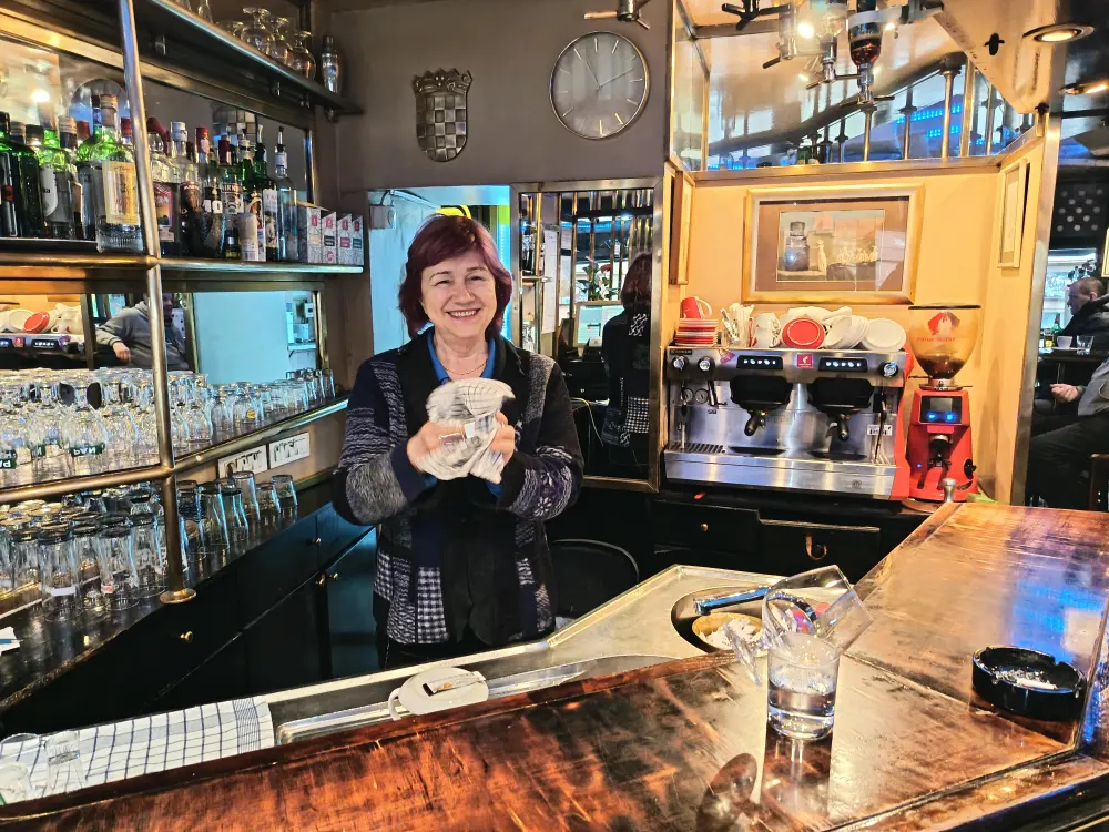 Seniha Grujčić runs caffe AG restaurant in Zagreb.