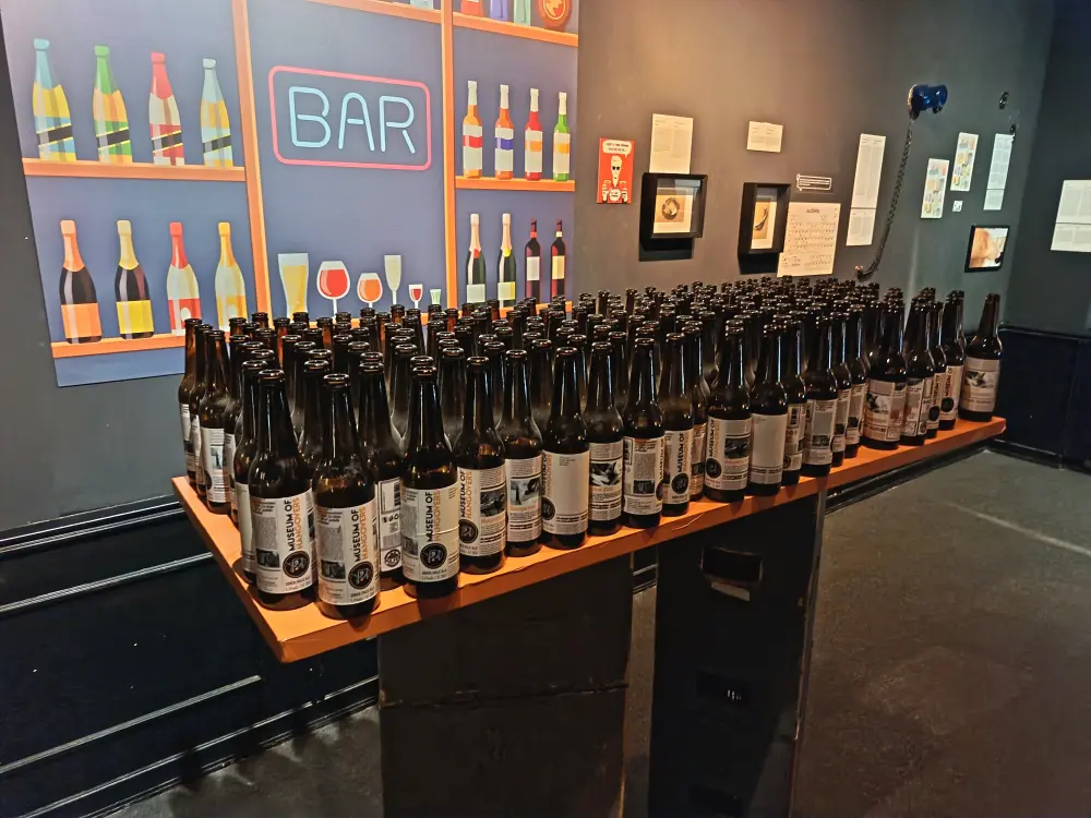 Bottles in the Museum of Hangovers.