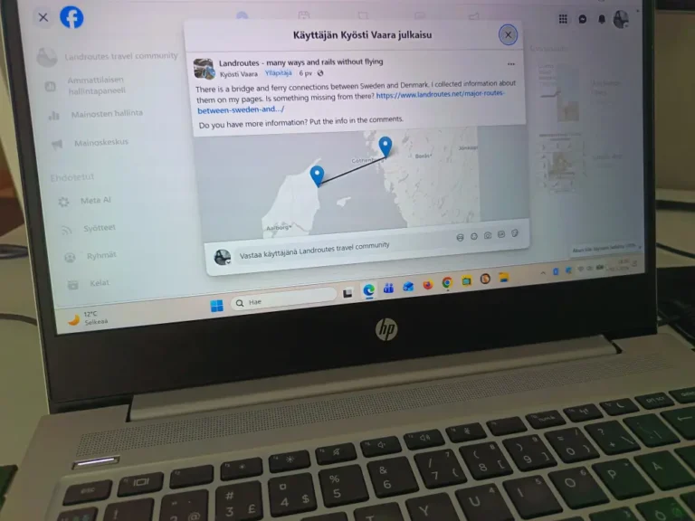 The laptop's keyboard and screen.